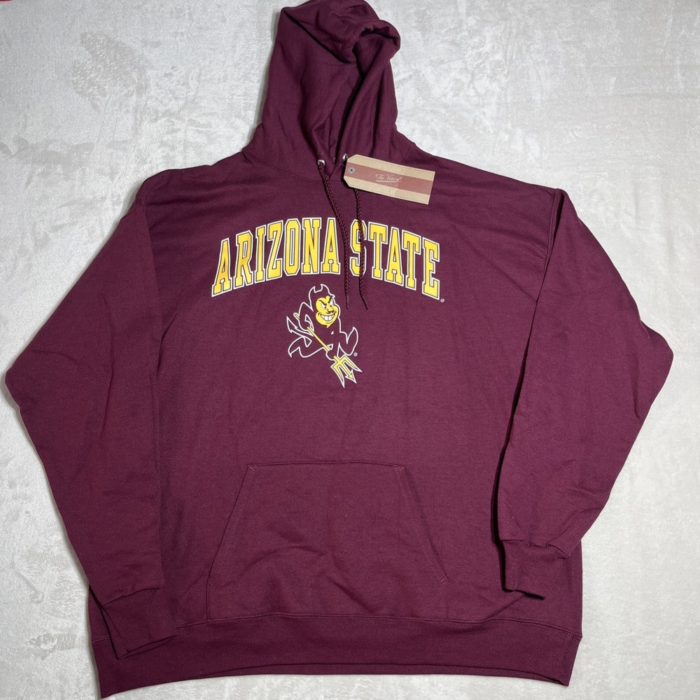 Arizona‎ State Sun Devils Hoodie Sweatshirt Men's Size X Large Burgundy NWT